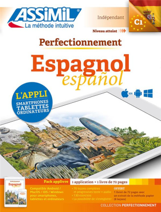Espagnol C1. Pack applivre : 1 application   1 livre de 72 pages