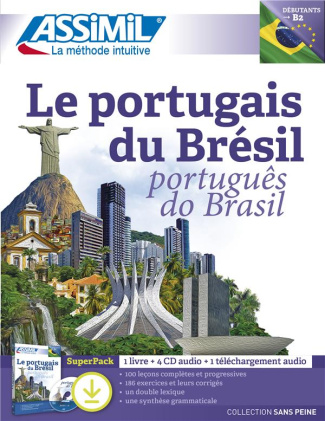 Le portugais du Brésil débutants B2. Superpack avec 1 livre   4CD audio   1 téléchargement audio