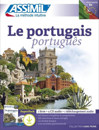 Le portugais, débutants B2. Super pack avec 1 livre, 4 CD audio et 1 téléchargement audio, avec 4 CD