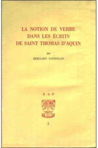 La notion de verbe dans les écrits de saint Thomas d'Aquin