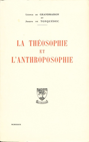La théosophie et l'anthroposophie
