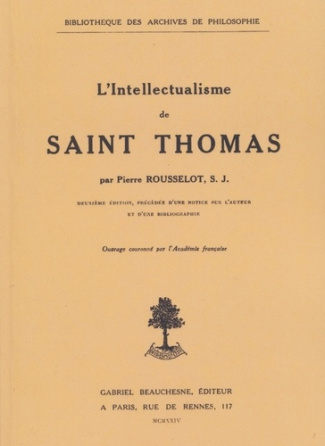 L'intellectualisme de Saint-Thomas