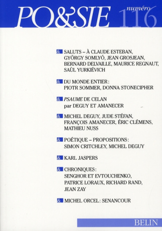 Po&sie N° 116, 2e trimestre 2006