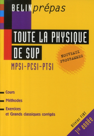 Toute la physique de Sup : MPSI, PCSI, PTSI