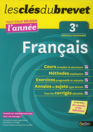 Clés du Brevet - Français 3e - Réussir l'année