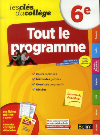 Clés du collège - Tout le programme 6e