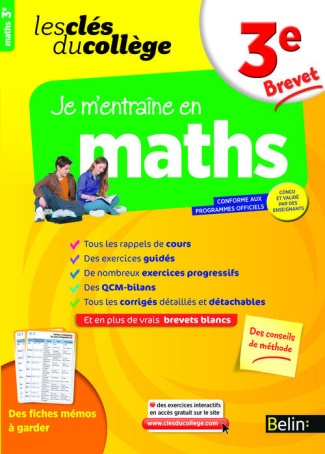 Clés du collège - Maths 3e. Brevet