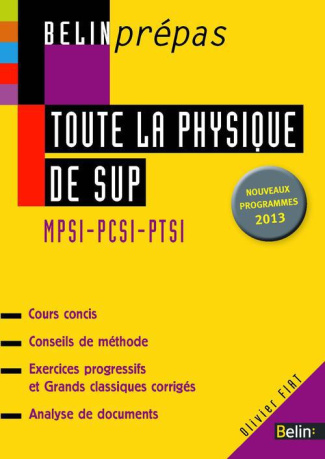 TOUTE LA PHYSIQUE DE SUP - MPSI-PCSI-PTSI