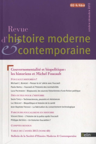 Revue d'histoire moderne et contemporaine/60442013/Gouvernementalité et biopolitique : les historien