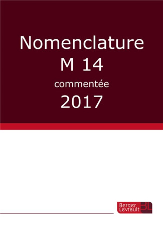 Nomenclature M14 commentée. Edition 2017