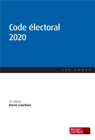 Code électoral. Edition 2020