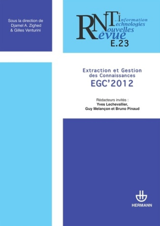 Revue des Nouvelles Technologies de l'Information E-23 : Extraction et gestion des connaissances EGC