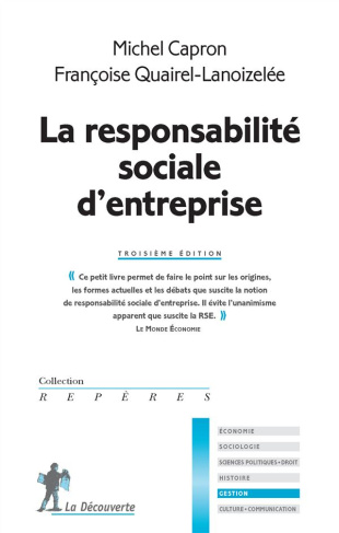La responsabilité sociale d'entreprise. 3e édition