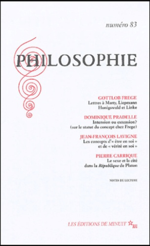 Philosophie N° 83, Septembre 2004