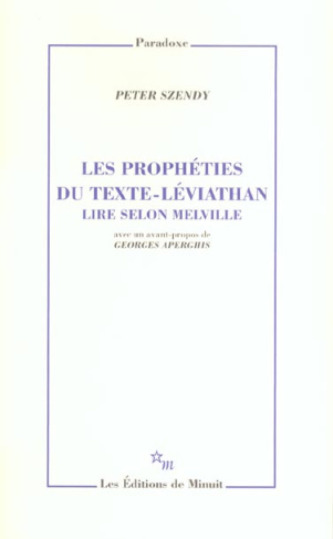 Les prophéties du texte-Léviathan. Lire selon Melville