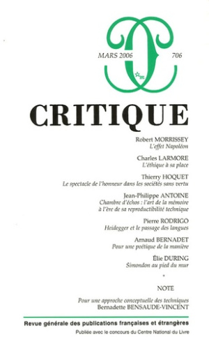 Critique N° 706, Mars 2006