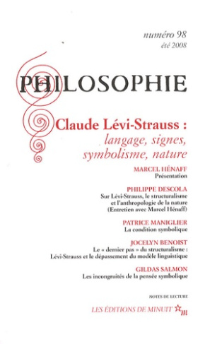 Philosophie N° 98, juin 2008 : Claude Lévi-Strauss : langage, signes, symbolisme, nature