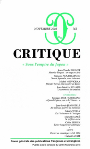 Critique N° 762, Novembre 2010 : Sous l'empire du Japon
