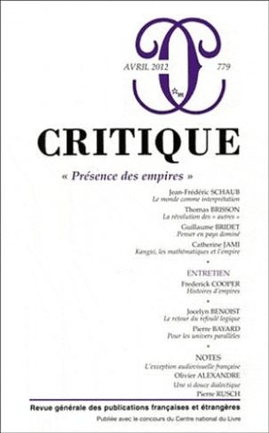 Critique N° 779, Avril 2012 : Présence des empires
