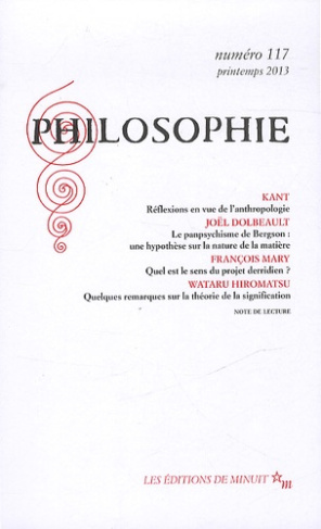 Philosophie N° 117, printemps 2013