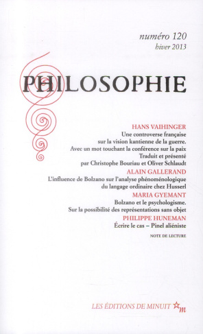 Philosophie N° 120, hiver 2013