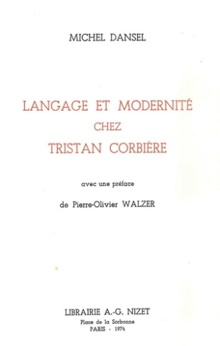 Langage et modernité chez Tristan Corbière