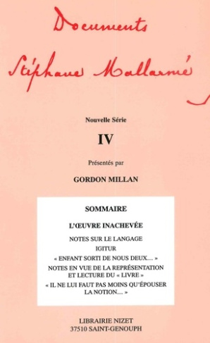 Documents Stéphane Mallarmé. Tome 4 Nouvelle Série