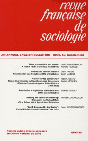 Revue française de sociologie N° 50, 2009 : An annual english selection