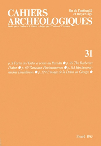 Cahiers archéologiques N° 31/1983