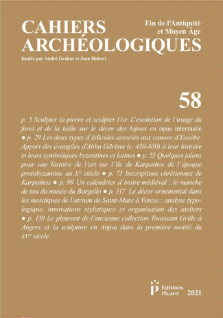 Cahiers archéologiques N° 58
