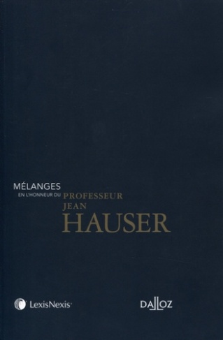 Mélanges en l'honneur du professeur de Jean Hauser