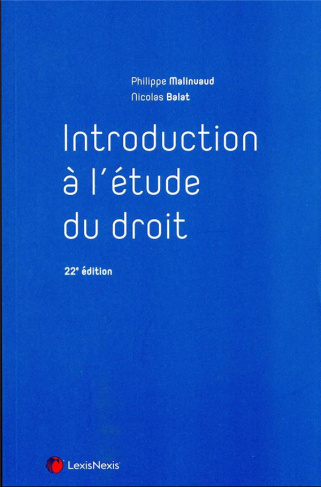 Introduction à l'étude du droit. 22e édition