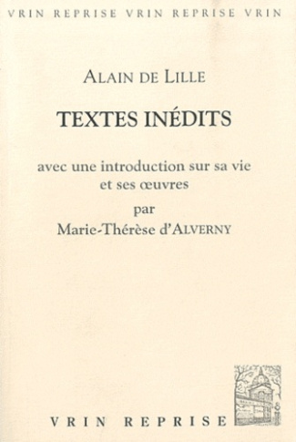 TEXTES INEDITS AVEC UNE INTRODUCTION SUR SA VIE ET SES OEUVRES PAR MARIE-THERESE D ALVERNY