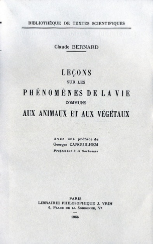 LECONS SUR LES PHENOMENES DE LA VIE COMMUNS AUX ANIMAUX ET AUX VEGETAUX