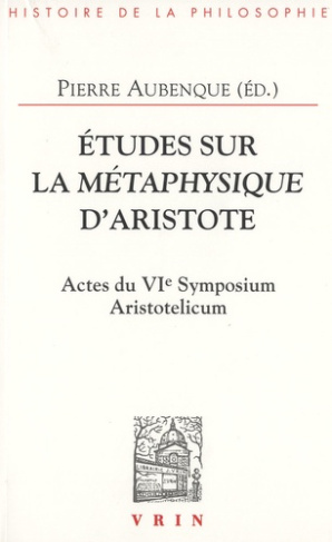 Etudes sur la métaphysique d'Aristote