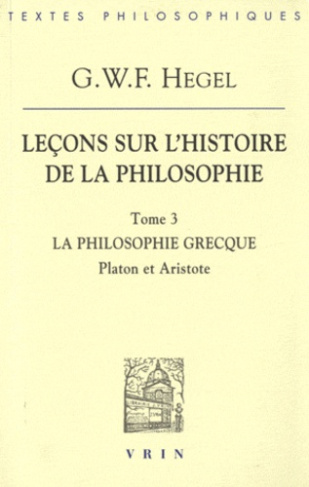 LECONS SUR L'HISTOIRE DE LA PHILOSOPHIE T III
