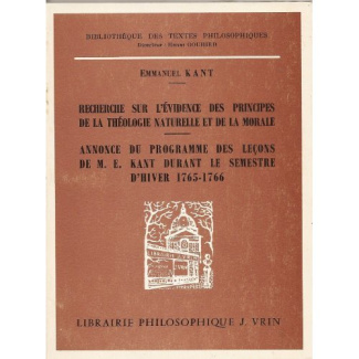 RECHERCHES SUR L'EVIDENCE DES PRINCIPES DE LA THEOLOGIE NATURELLE