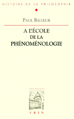 A L'ECOLE DE LA PHENOMENOLOGIE