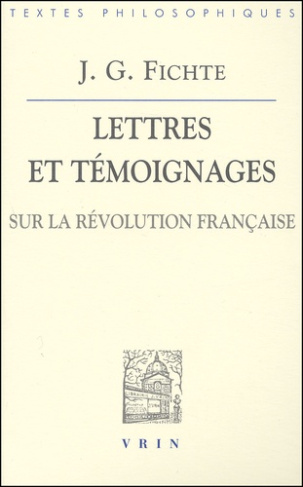 Lettres et témoignages sur la révolution française
