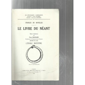 LE LIVRE DU NEANT, PRECEDE D'UN ESSAI L'ETOILE MATUTINE