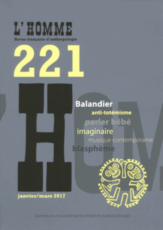 L'Homme N° 221, janvier-mars 2017