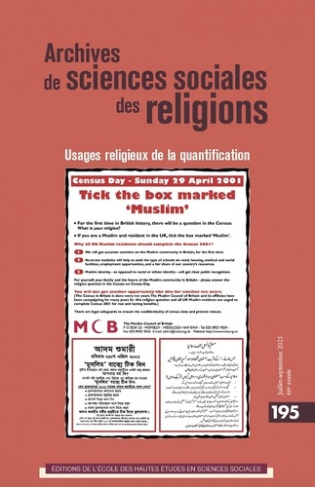 Archives de sciences sociales des religions N° 195, juillet-septembre 2021 : Usages religieux de la