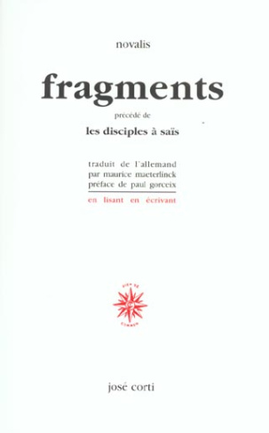 Fragments précédé de Les disciples à saïs