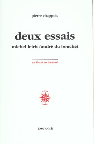 Deux essais - Michel Leiris / André du Bouchet