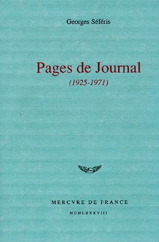 Pages de journal (1925-1971)
