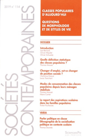Sociétés contemporaines N° 114, 2019 : Classes populaires d'aujourd'hui. Questions de morphologie et