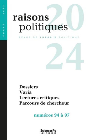 Raisons politiques N° 93, février 2024 : Autour de Quentin Skinner