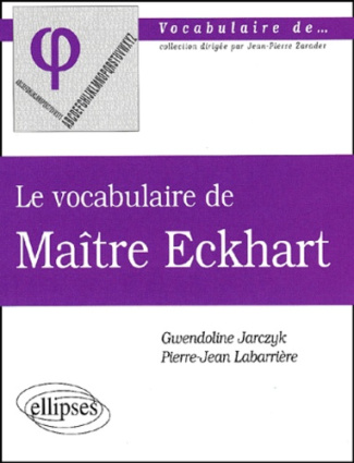 Le vocabulaire de Maître Eckhart