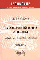 TRANSMISSIONS MECANIQUES DE PUISSANCE - APPLICATION AUX BOITES DE VITESSES AUTOMATIQUES - GENIE MECA