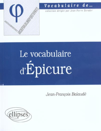 Le vocabulaire d'Epicure
